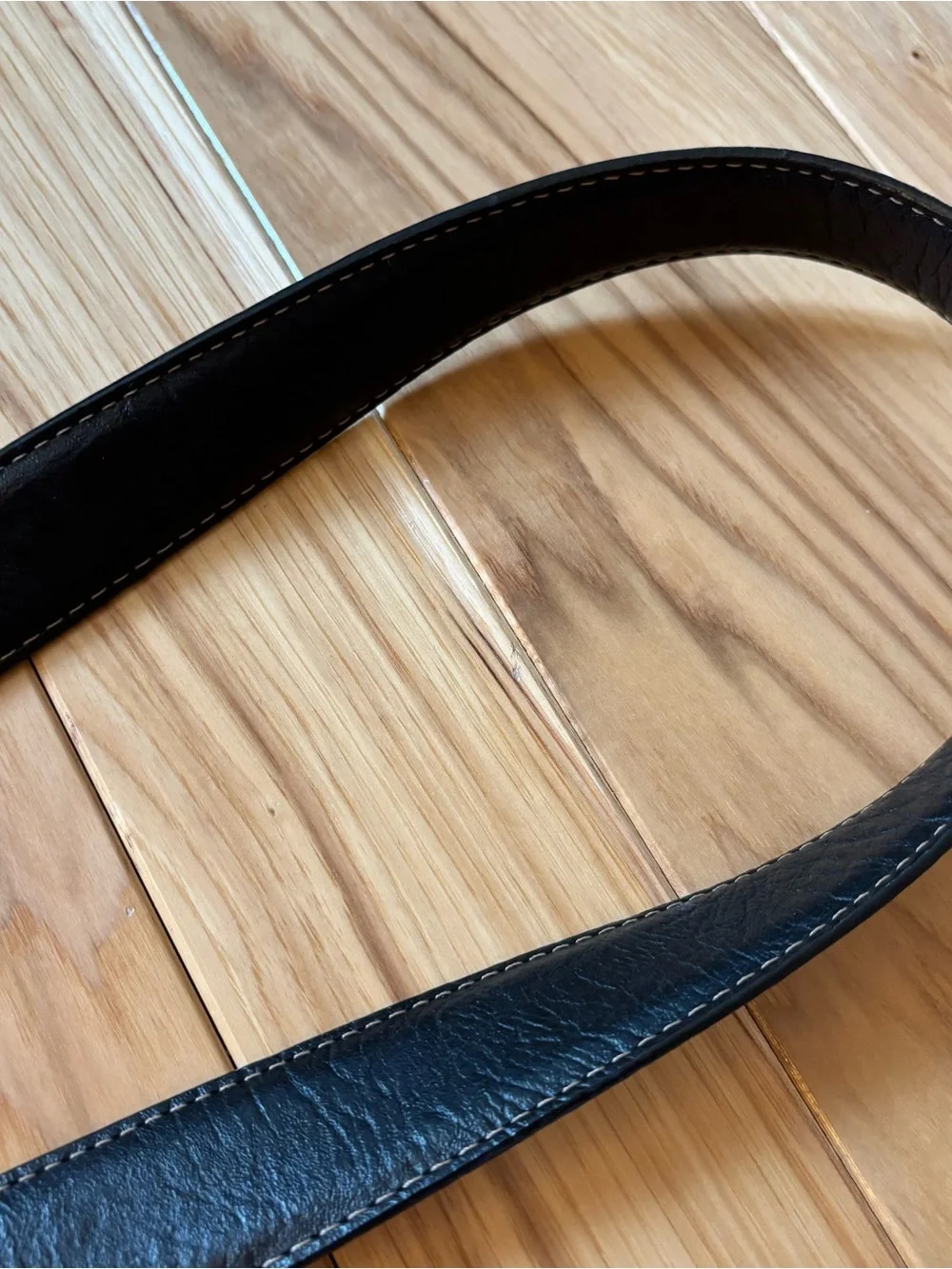 Vintage LL Bean Black Leather Belt Size 36